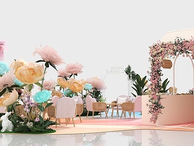 现代美陈 鲜花布景 春天美陈