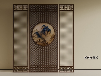 新中式隔断 新中式隔断 挂画