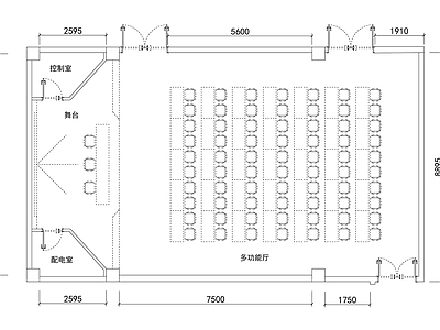现代其他工装空间 现代报告厅 多功能厅 施工图
