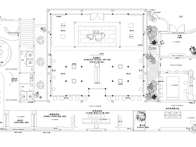 文化展厅 新中式文化展厅 历史展厅 博物馆 施工图