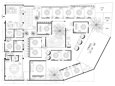 新中式中餐厅 新中式餐厅 户外餐厅 海鲜餐厅 包厢 禅意餐厅 施工图