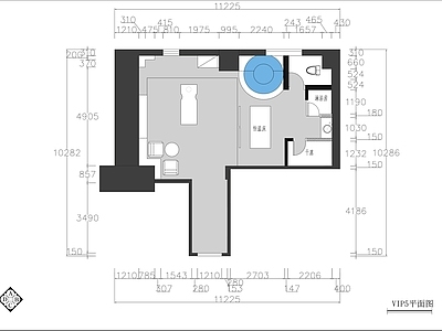 现代洗浴中心 酒店桑拿房 VIP桑拿间 施工图