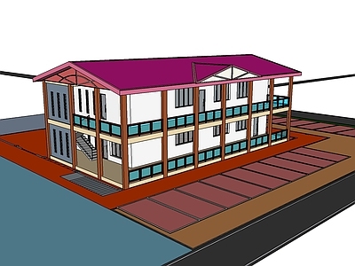 现代小公建 建筑连廊 建筑 民宿 自建房