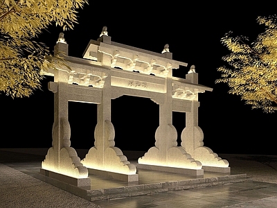 现代古建牌坊