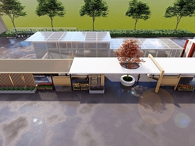 现代新中式其他小品 户外文化廊架 广场文化建设 文化长廊 食品安全文化