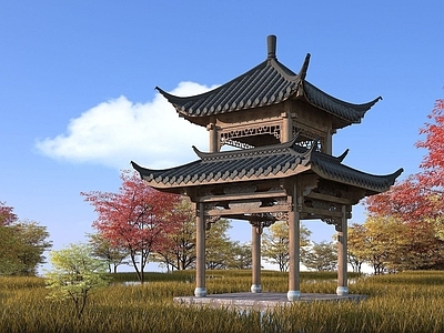 现代古建亭子