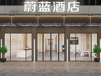 现代门头 酒店门头 宾馆门头 商务酒店门头 连锁酒店门头 门头设计