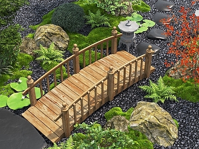 现代庭院小品 现代庭院景观 景观植物 庭院小品 庭院景观 苔藓植物