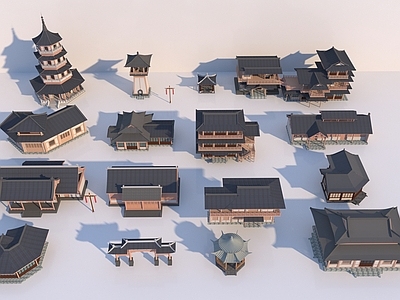 中式古建 中式宋代古建筑