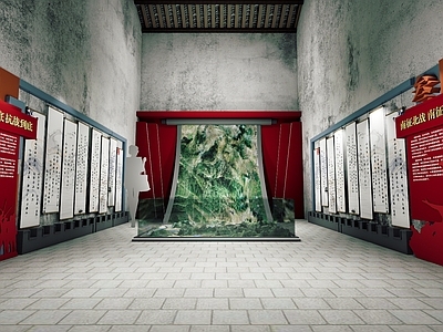 中古中式博物馆 红色文化展厅 战斗展厅 老宅改造展厅 抗日展厅 室内展陈