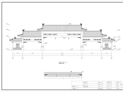 仿古建筑 古建牌坊 大型牌坊 大型牌楼 景区大门 施工图