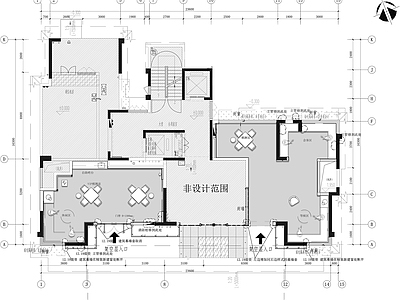 现代其他休闲娱乐空间 架空层棋牌娱乐区 施工图