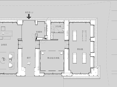现代其他休闲娱乐空间 社区全民健身娱乐 施工图