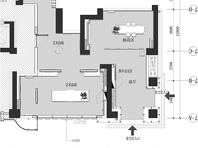 现代其他工装空间 艺术画廊花艺手工 施工图