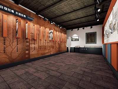 中式博物馆 红色革命抗战展厅 展厅互动装置 古建筑改展馆 室内展厅