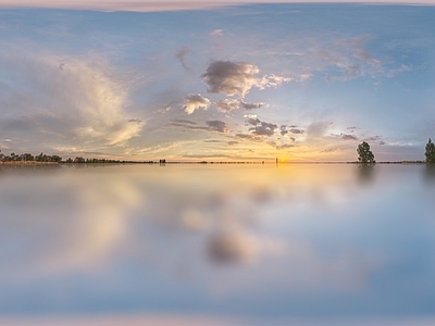 现代天空HDR 落日黄昏晚霞 8k全景日出日落 傍晚落日余晖 黄昏HDR 晴朗有云