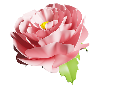 现代花艺 卡通花卉 鲜花 牡丹 Peony 卡通鲜花
