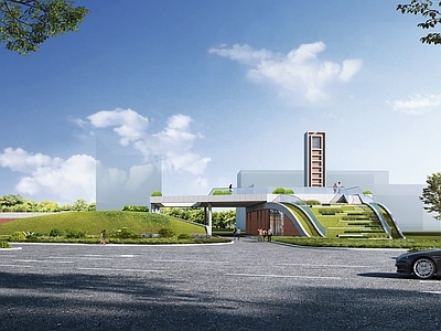 现代其他工业建筑 泵站 覆土建筑 半地埋 污水站 小型公建