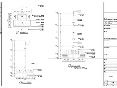 现代校园景观 升旗台 施工图