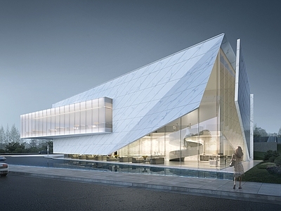 现代售楼处外观 售楼处