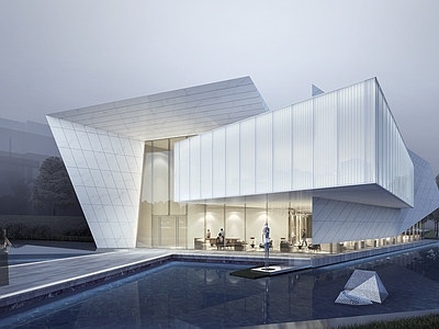 现代售楼处外观 售楼处