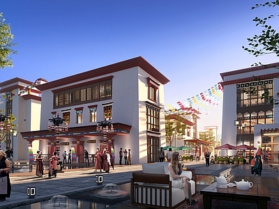 中式复古商业街 商业街