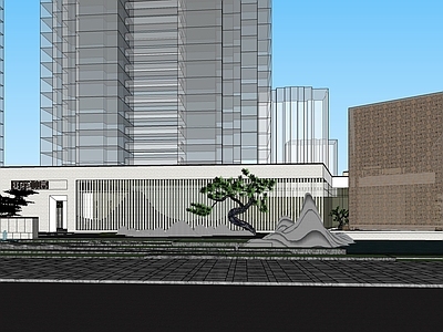 现代售楼处建筑 售楼部