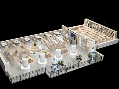 现代图书馆 现代图书馆 现代阅览室 中学阅览室