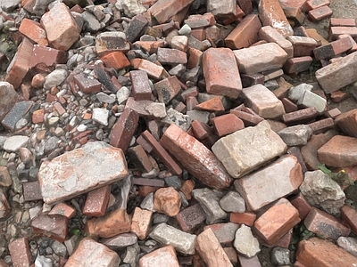 现代其他景观 建筑废墟 红砖