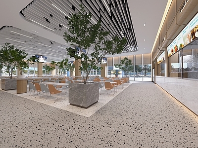 食堂 机场食堂 餐厅 自助餐厅 施工图