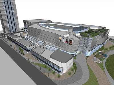 现代商场建筑 商业高层 宿州苏宁广场 商业综合体 屋顶花园 mall连廊商业