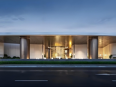 现代售楼处建筑 现代风格示范区建 海派示范区