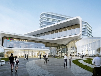 现代商场外观 商业建筑