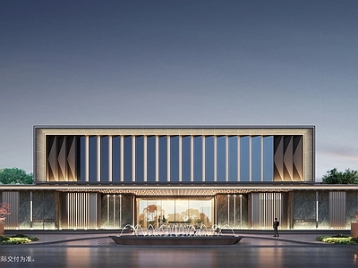 现代小区建筑 豪宅小区示范区 龙湖