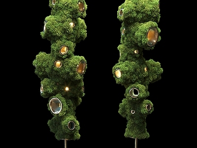 现代复古落地灯 异形绿植落地灯