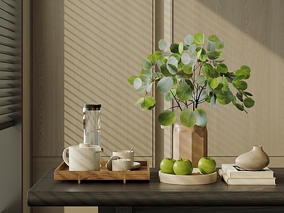 现代摆件组合 餐桌摆件 装饰摆件组合 花艺摆件 书籍 茶具