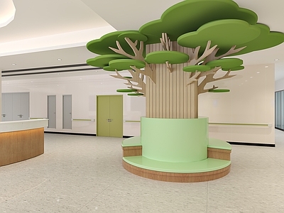 现代其他公共空间 假树