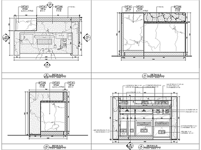 吧台节点 大堂服务台大样图 施工图