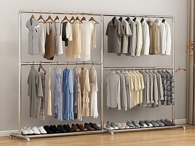 现代衣架 挂衣架 衣帽架 服饰 鞋子