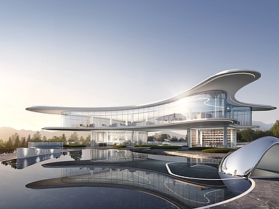 现代售楼处外观 售楼处