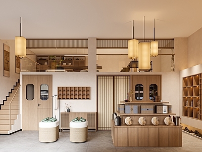 原木新中式茶叶店 特产 食品店