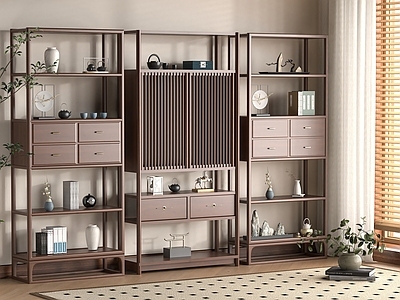 新中式中古博古架 博古架