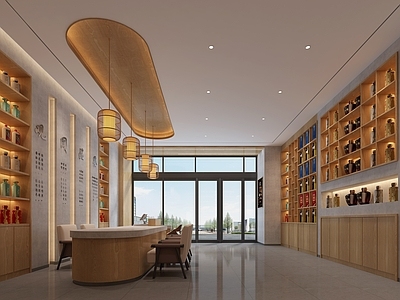 新中式茶叶店 现代烟酒店茶叶店
