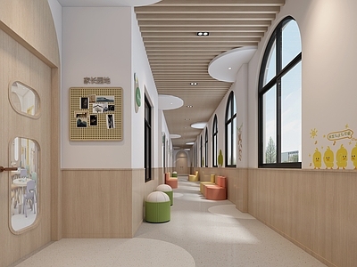 现代幼儿园 现代幼儿园走廊