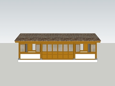 现代新中式小公建 木屋 管理房 中式木屋建筑 特色公建 仿古茅草木屋