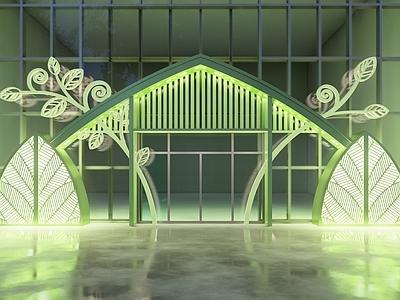 现代简约艺术装置 景观装置 网红打卡 门头