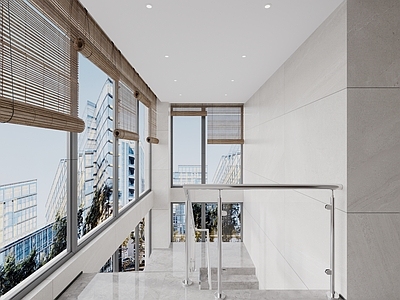 现代极简楼梯间 现代楼梯间