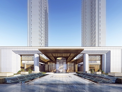 现代售楼处建筑 现代风格售楼处