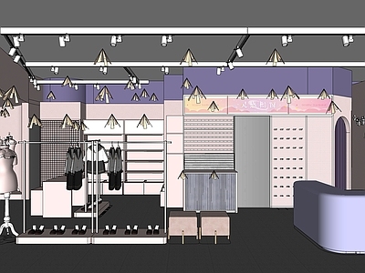 奶油简约服装店 女装店