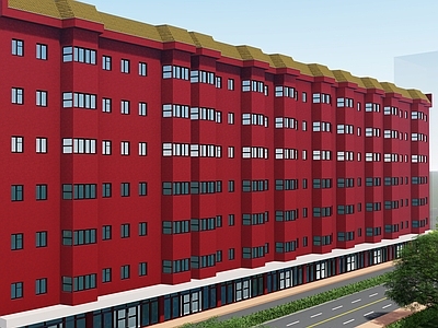 现代多层住宅 民房 高层商铺 沿街建筑 办公楼